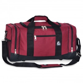 Logo Branded Everest Sporty Duffel Gear Bag, Burgundy Red  Logo Branded Everest Sporty Duffel Gear Bag, Burgundy Red