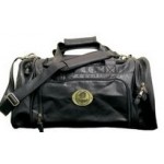 Custom Printed Leatherette Sport Locker Bag W/ Logoed Medallion (Die Struck)