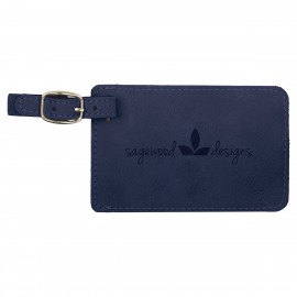 Promotional Blue/Black Leatherette Luggage Tag  Promotional Blue/Black Leatherette Luggage Tag
