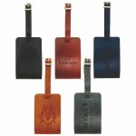 New Age Italian PU Leather Luggage Tag with Logo