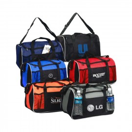 Poly Multi-Pocket Duffel Bag with Logo