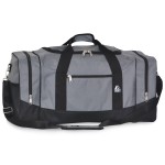 Everest Sporty Gear Bag, Large, Gray/Black with Logo