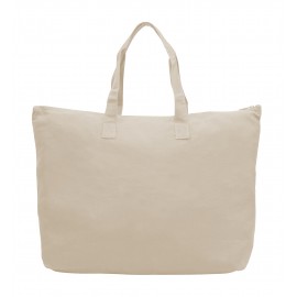 20" Cotton Canvas Jumbo Zipper Gusset Tote with Interior Zipper Pocket with Logo  20" Cotton Canvas Jumbo Zipper Gusset Tote with Interior Zipper Pocket with Logo