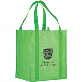 Promotional Silver Tone Colossal Grocery Tote  Promotional Silver Tone Colossal Grocery Tote