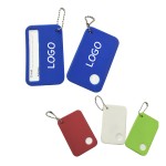 Logo Branded Silicone Luggage Tracking Tag With Chain