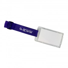 Logo Branded 1" Woven Luggage Tag - "Select" Weave  Logo Branded 1" Woven Luggage Tag - "Select" Weave
