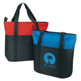 Polyester Arcadia Zipper Tote Bag ( 7 Colors ) with Logo  Polyester Arcadia Zipper Tote Bag ( 7 Colors ) with Logo