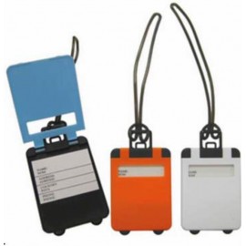 Suitcase Shaped Luggage tag with open up name plate CLOSE OUT with Logo