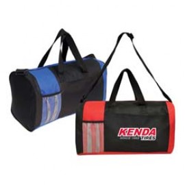 Custom 19" Polyester Duffel Bag with Mesh Pocket  Custom 19" Polyester Duffel Bag with Mesh Pocket