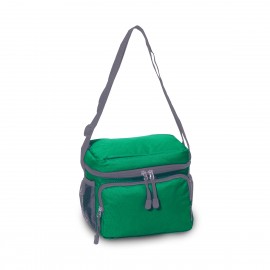 Logo Branded Everest Cooler / Lunch Bag, Emerald Green/Gray