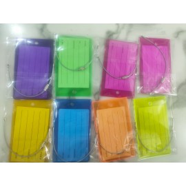 Custom PVC Luggage ID Tags With Steel Loop