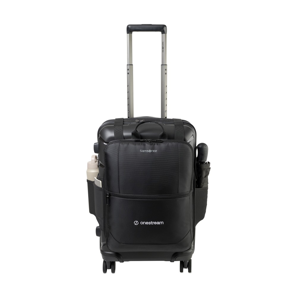 Logo Branded Samsonite Outline Pro Carry-On and Convertible Backpack Set - Midnight Black