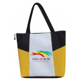 Custom Tri-Panel Zipper Tote Bag