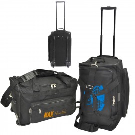 22" Rolling Travel Duffel Bag with Logo