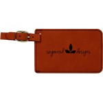 Rawhide Leatherette Luggage Tag (4.25" x 2.75") with Logo