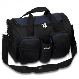 Promotional Everest Sports Duffel w/ Wet Pocket, Navy/Black