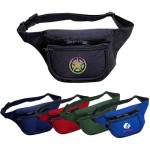 Three-Pocket Polyester Fanny Pack with Logo