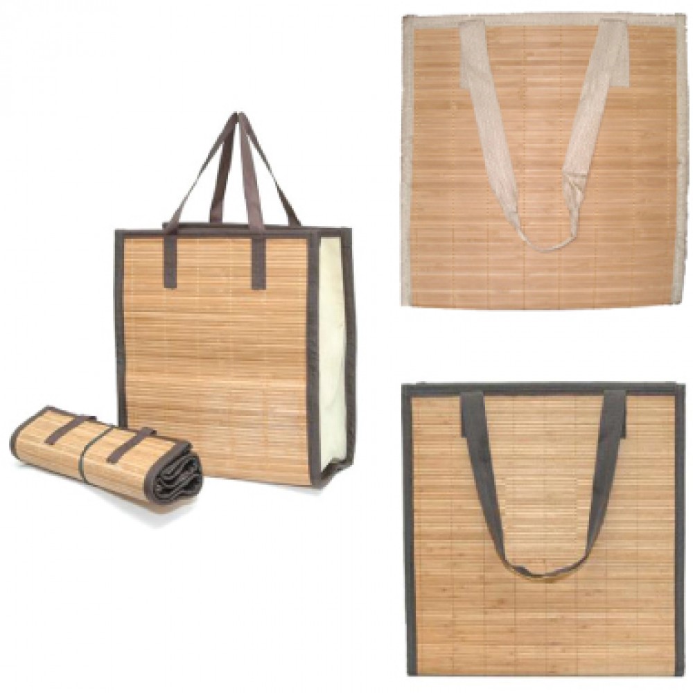 Personalized Bamboo Grocery Tote Bag (14"x16"x7")