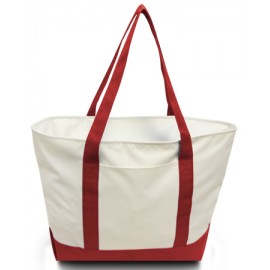 Custom 23" Jumbo Polyester Zipper Tote with Front pocket