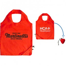 Heart Shape Foldable Nylon Tote with Logo
