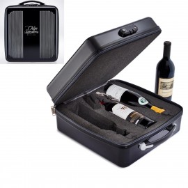 3 Bottles Carrier Wine Suitcase with Logo  3 Bottles Carrier Wine Suitcase with Logo
