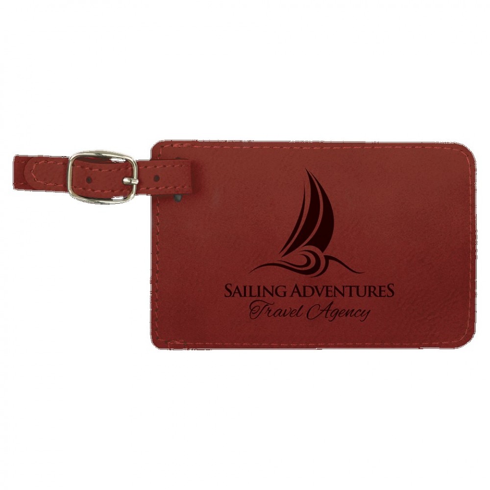 Personalized Luggage Tag, Rose Faux Leather, 4 1/4" x 2 3/4"