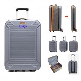 Logo Branded 20 Inch Collapsible Luggage Trolley Case Folding Suitcase  Logo Branded 20 Inch Collapsible Luggage Trolley Case Folding Suitcase