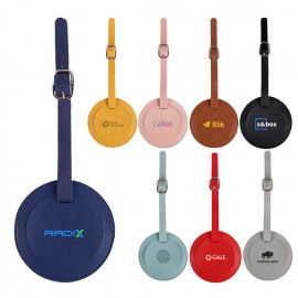 Customized Leatherette Round Luggage Tag