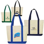 Personalized 12 Oz. Sea Breeze Canvas Boat Tote W/ Top Zipper