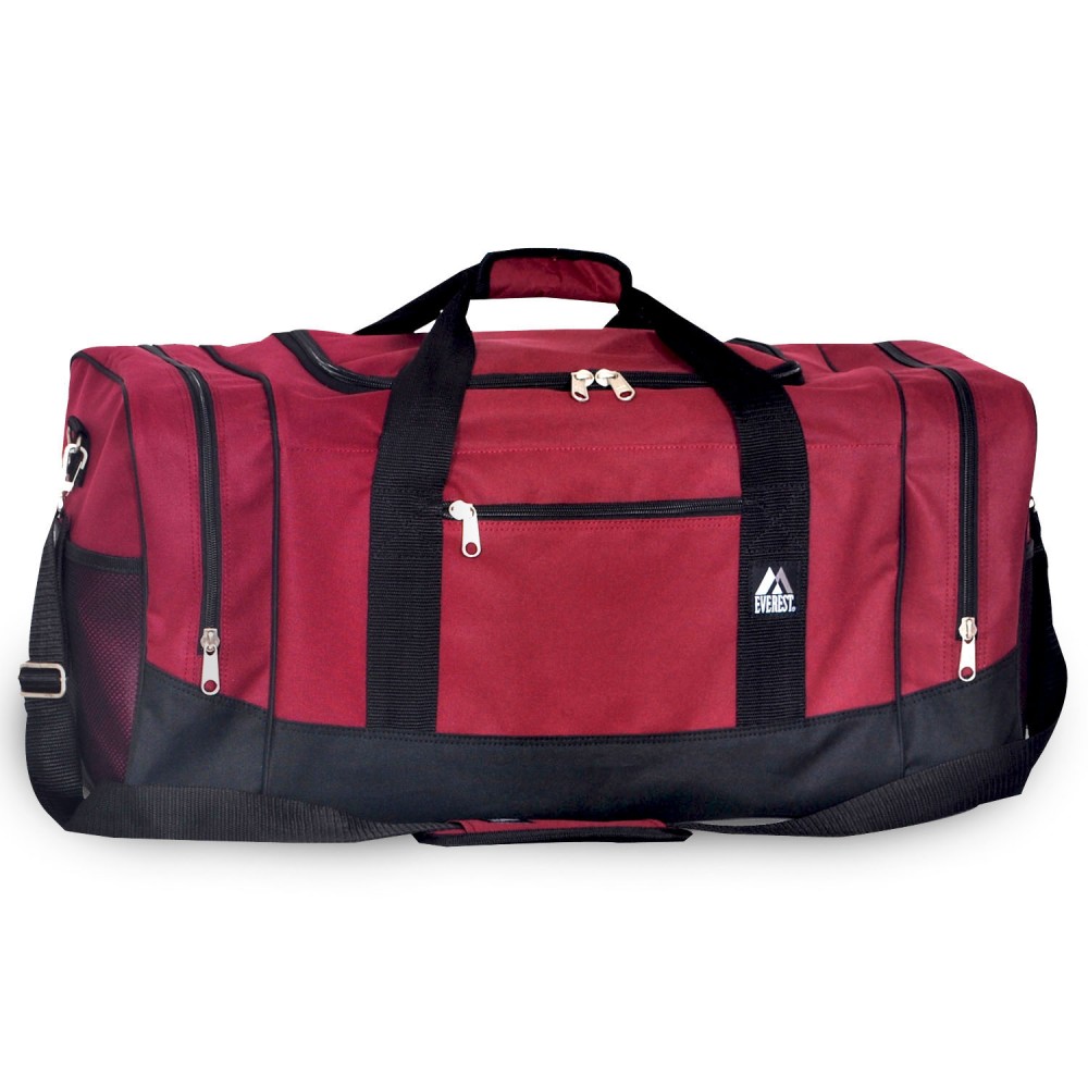 Personalized Everest Sporty Gear Bag, Large, Burgundy Red/Black