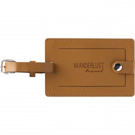 Pineapple Leather Luggage Tag with Logo