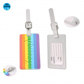 Personalized Rainbow Debossed Luggage Tag