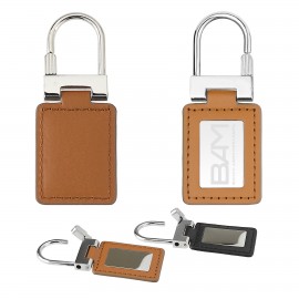 Concord Leather Key Chain - Tan with Logo