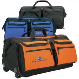 Wide-Mouth Rolling Duffel with Logo