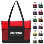 Personalized 600D Oxford Tote Bag with Mesh Pocket