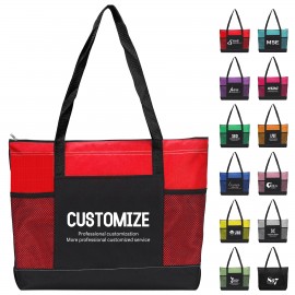 Personalized 600D Oxford Tote Bag with Mesh Pocket