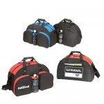 Logo Branded Two Tone Sports Travel Gym Duffel Bag