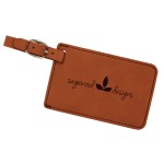 Leatherette Luggage Tag - Rawhide with Logo