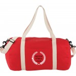 Overnight Cotton Canvas Duffel Bag with Logo