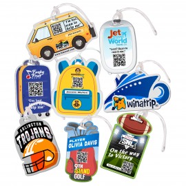 2.5" x 4.25" Custom Full Color Luggage Tags 60 Mil - Free Setup with Logo