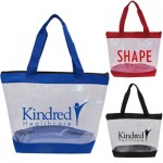 Clear Zipper Tote with Large Imprint Area ( Pls See 9236 ) with Logo