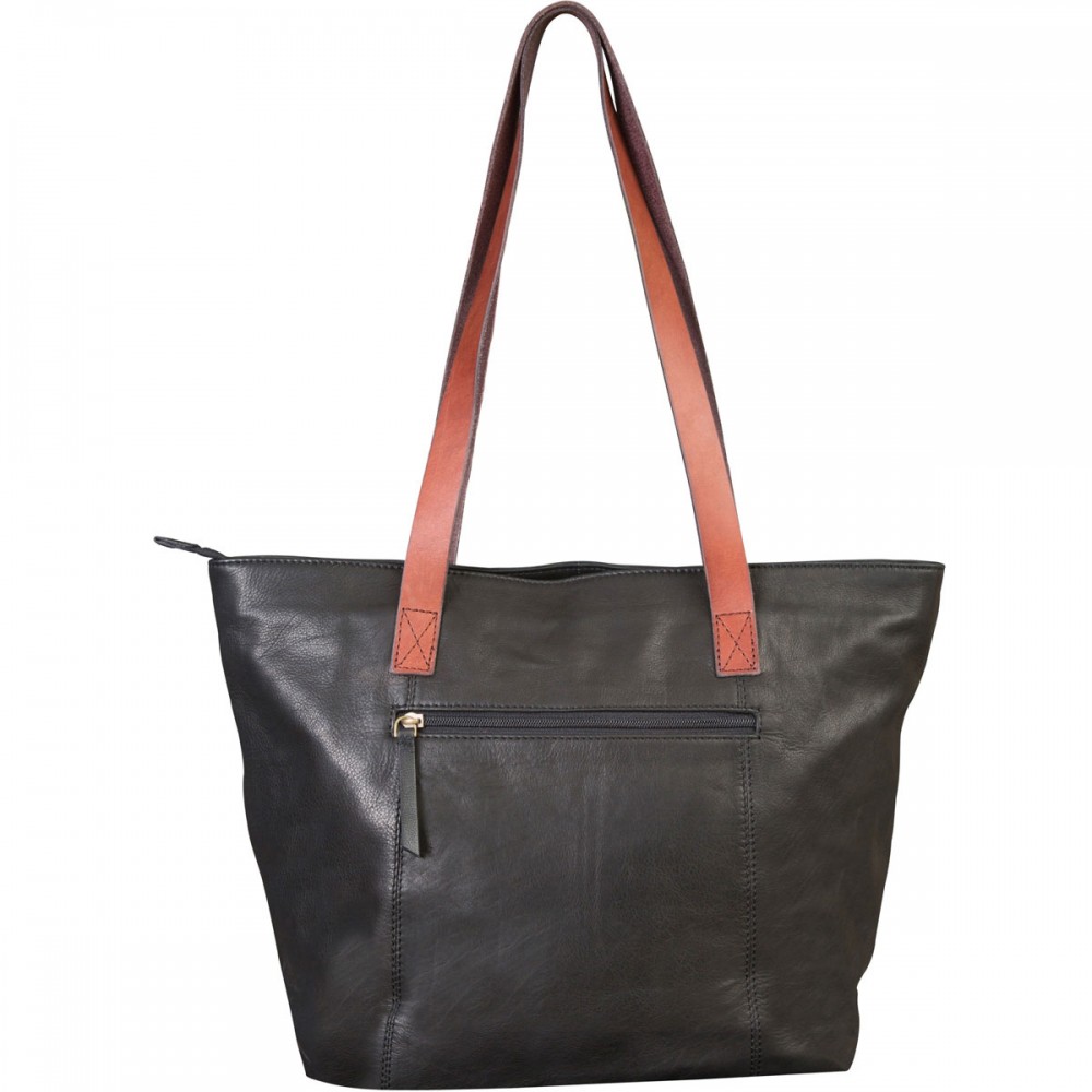 Harper Canyon Leather Tote with Logo