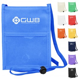 Convention Badge Holder ID Card Bag With Lanyard with Logo