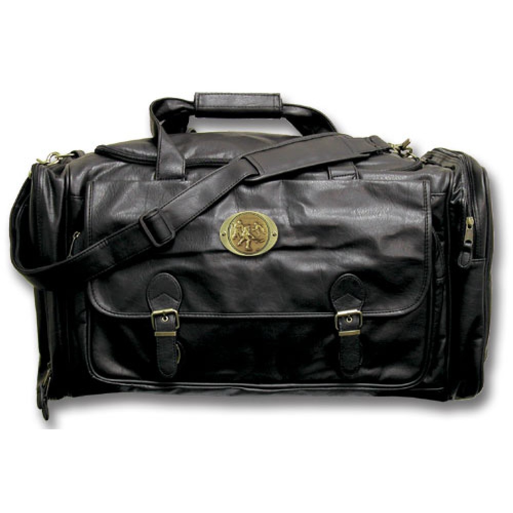 Custom Printed Leatherette Large Club Bag W/ Logoed Medallion (Die Struck) Custom Printed Leatherette Large Club Bag W/ Logoed Medallion (Die Struck)