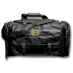 Custom Printed Leatherette Large Club Bag W/ Logoed Medallion (Die Struck)