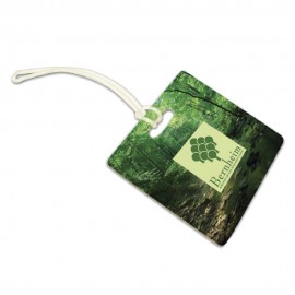 9 inch Clear Plastic Bag Tag Loops with Logo