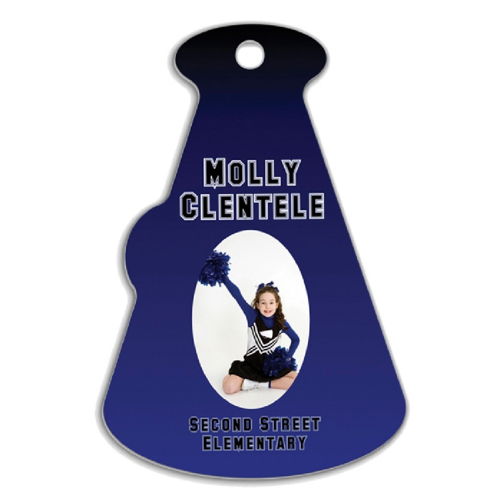 4 x 2 3/4 Full Color 2-Sided Megaphone Luggage Tag with Logo