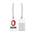 USA Made Rectangle Vinyl Luggage Tag with Logo