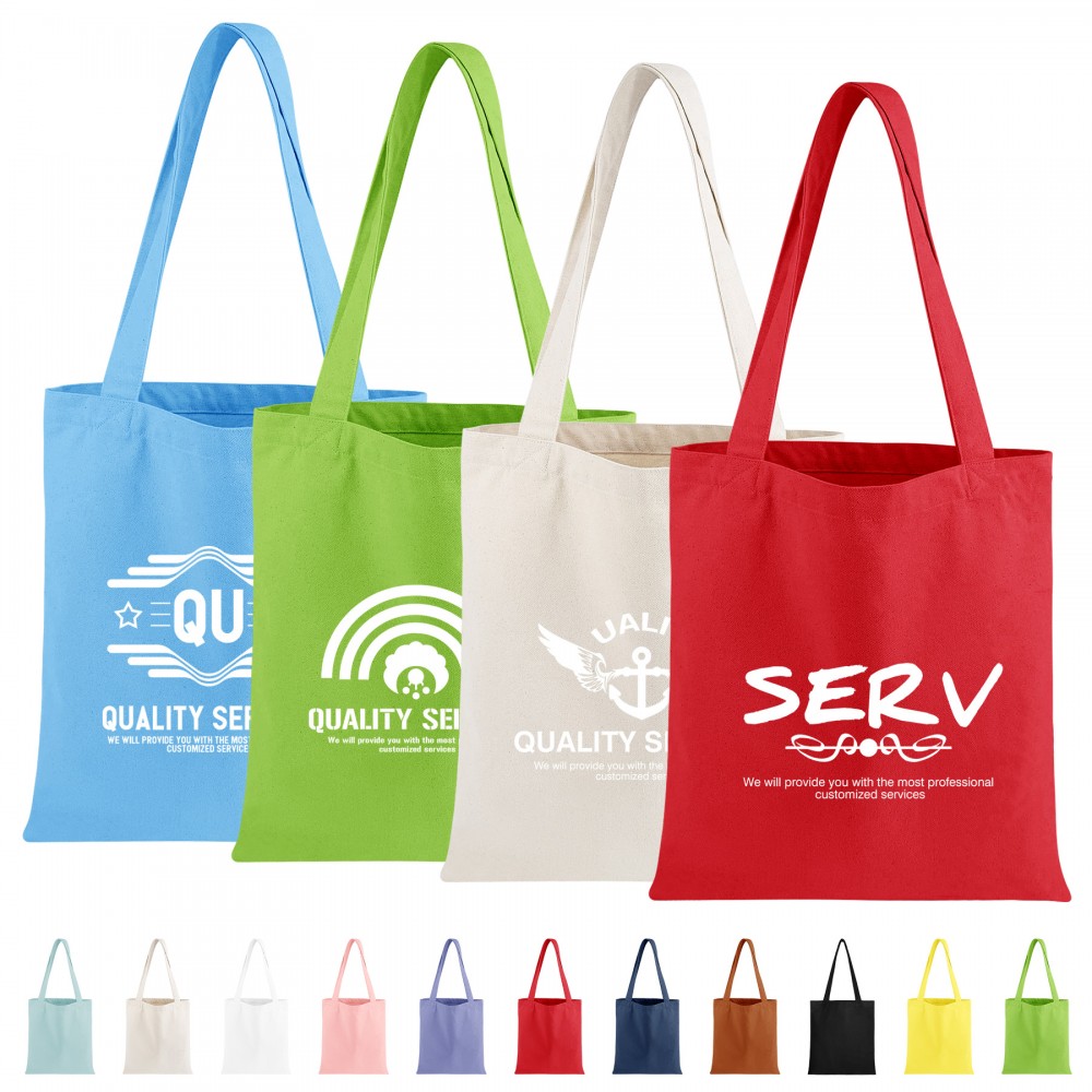 Recycled 10 OZ Poly-Cotton Canvas Tote Bag with Logo