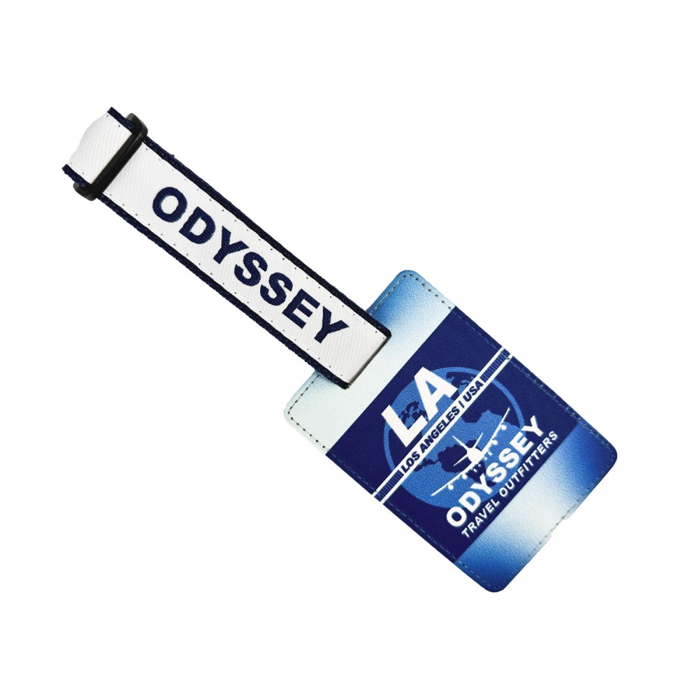Promotional Full Color Sublimated Luggage Tag w/ Custom Woven Buckle Closure Promotional Full Color Sublimated Luggage Tag w/ Custom Woven Buckle Closure